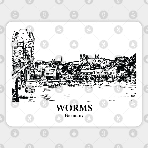 Worms - Germany Magnet by Lakeric